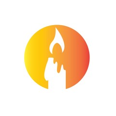 candle logo vector