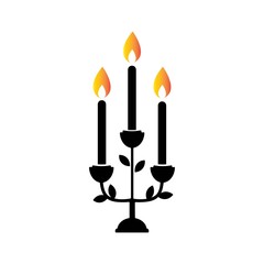 candle logo vector