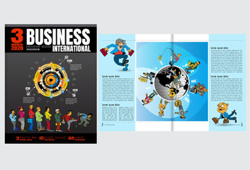 Business magazine, brochure layout easy to editable