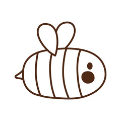 cute little bee insect icon