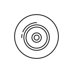 Audio, connector icon. Simple line, outline vector elements of connectors and cables icons for ui and ux, website or mobile application