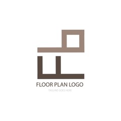 floor plan logo vector