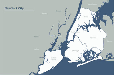 Fototapeta premium new york city map. vector line of america map. united states map. usa. us map. united states america.