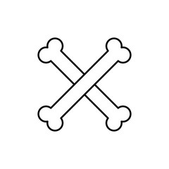 Bones cross icon. Simple line outline vector orthopedics icons for ui and ux website or mobile application