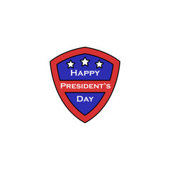 President day shield star icon. Simple line, outline vector elements of color public holiday icons for ui and ux website or mobile application
