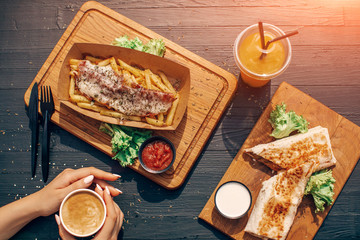 food on the table