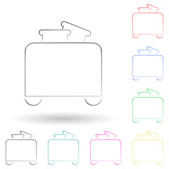 logo toaster multi color style icon. Simple glyph, flat vector of electro icons for ui and ux, website or mobile application