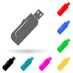 flash card multi color style icon. Simple glyph, flat vector of electro icons for ui and ux, website or mobile application