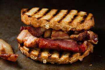 english bacon butty sandwich