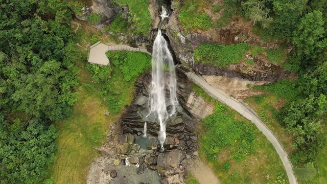 Steinsdalsfossen is a waterfall in the village of Steine in the municipality of Kvam in Hordaland county, Norway. The waterfall is one of the most visited tourist sites in Norway.