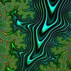 Abstract, computer, fractal design. Fractals are infinitely complex patterns that are self-similar at different scales. 3D-rendering.