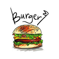 Burger Vector Illustration