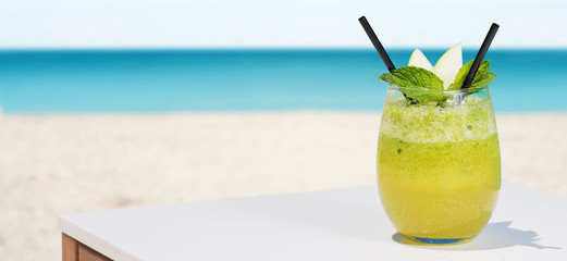 cocktail on the beach banner format