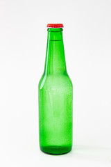 Green Beer Bottle isolated on white background