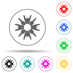 flower multi color style icon. Simple glyph, flat vector of flower icons for ui and ux, website or mobile application