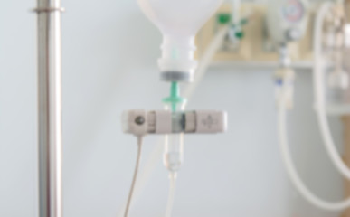 Blur Syringe and patient saline solution Nursing equipment and tools