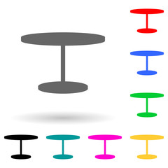 table multi color style icon. Simple glyph, flat vector of furniture icons for ui and ux, website or mobile application