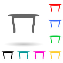 table multi color style icon. Simple glyph, flat vector of furniture icons for ui and ux, website or mobile application