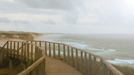 bridge over ocean view in Portugal.