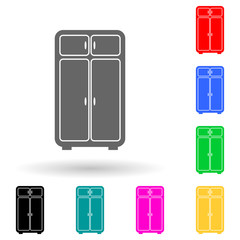 cupboard multi color style icon. Simple glyph, flat vector of furniture icons for ui and ux, website or mobile application