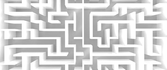 Diseño tridimensional de laberinto. Illustración 3d de laberinto abstracto. Fondo minimalista para presentación