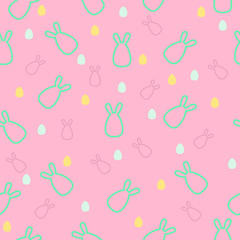 easter rabbit pattern vector