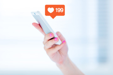 phone in female hand