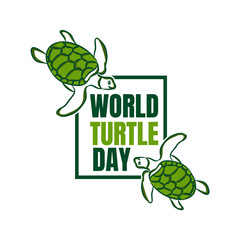 World Turtle Day Logo Vector Template