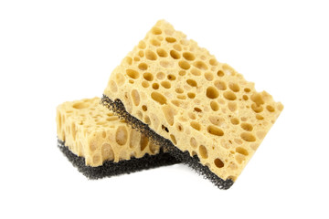 Household dishwashing sponge from reticulated foam isolated
