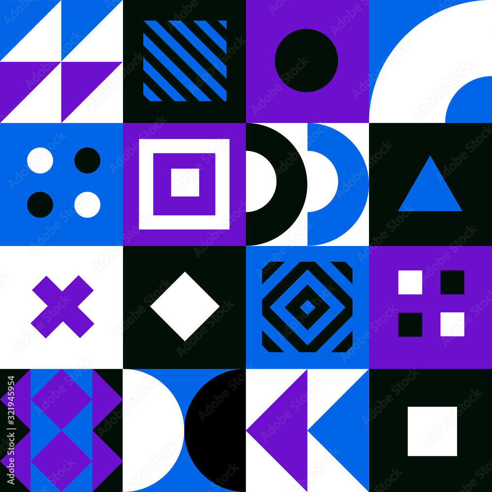 Poster Geometric minimal pattern. Abstract vector geometrical background.