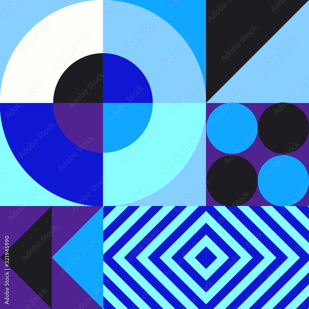Aufkleber Geometric minimal pattern. Abstract vector geometrical background.