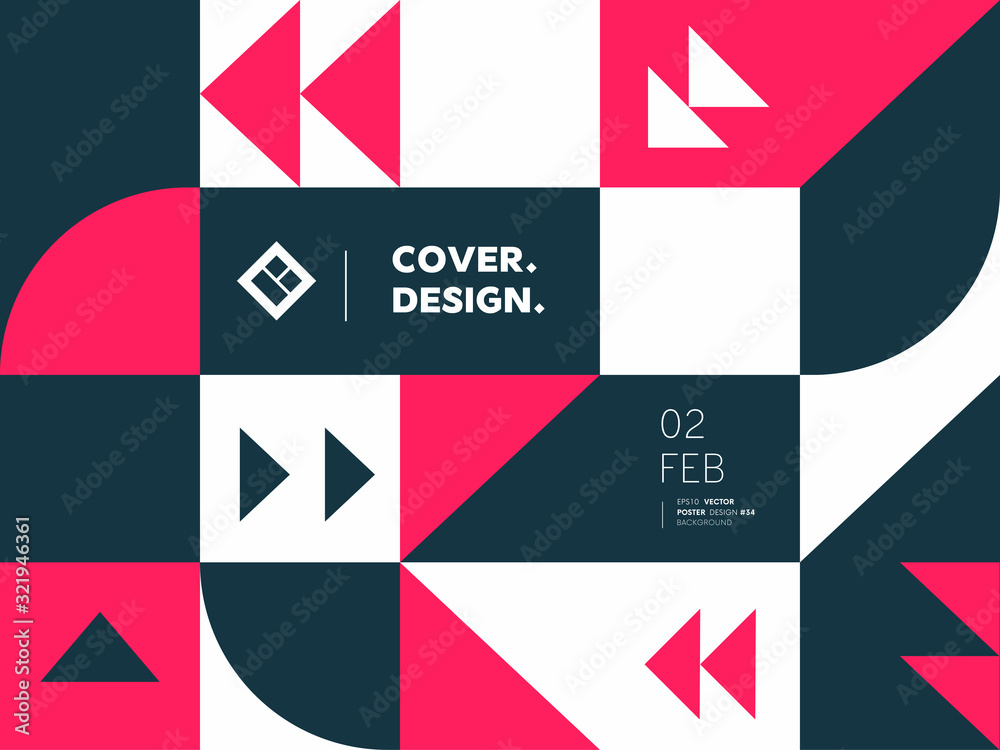 Aufkleber simple geometric pattern. modern minimal geometrical background.