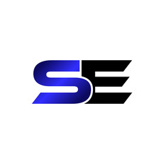 Letter SE simple logo design