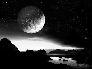 Moon River in Black and White