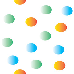 seamless geometric pattern with multicolored ovals on a white background gradient