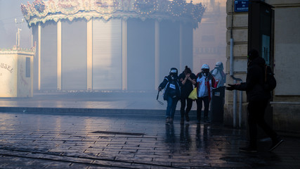 Obraz premium Manfiestation Gillet Jaune Montpellier 