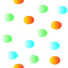 seamless geometric pattern with multicolored ovals on a white background gradient