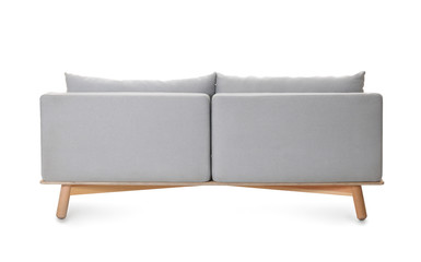 Comfortable sofa on white background