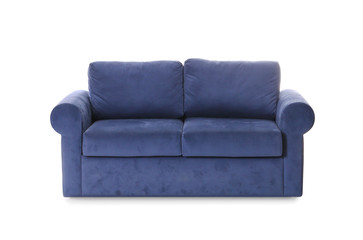 Comfortable sofa on white background