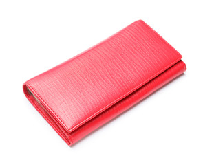 Stylish wallet on white background