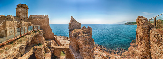View of the Aragonese Castle, Isola di Capo Rizzuto, Italy