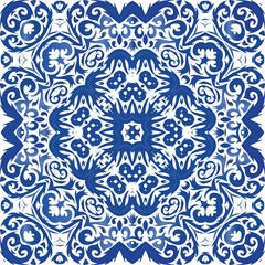 Antique azulejo tiles patchwork.