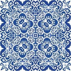 Ornamental azulejo portugal tiles decor.