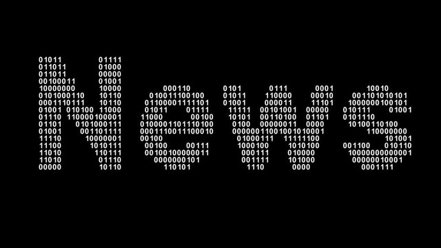 News. Binary code in the screen. Looping footage. Illustration.