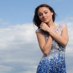 Portrait of beautiful young girl.