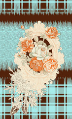 abstract floral background with flowers