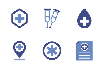 bundle of medical set icons