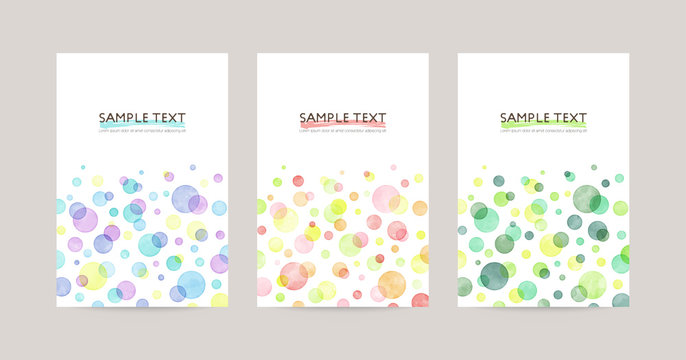 watercolor vector colorful background for card
