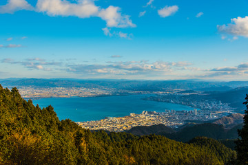 Fototapeta na wymiar 比叡山から琵琶湖眺望