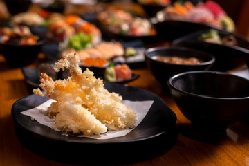 Delicious deep fried Japanese prawn - Tempura